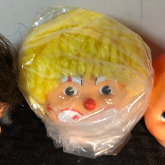 Vintage Lot of  5 Doll heads plastic rubber - Picture 5 of 12